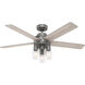 Hardwick 52 inch Matte Silver with Light Gray Oak Blades Ceiling Fan