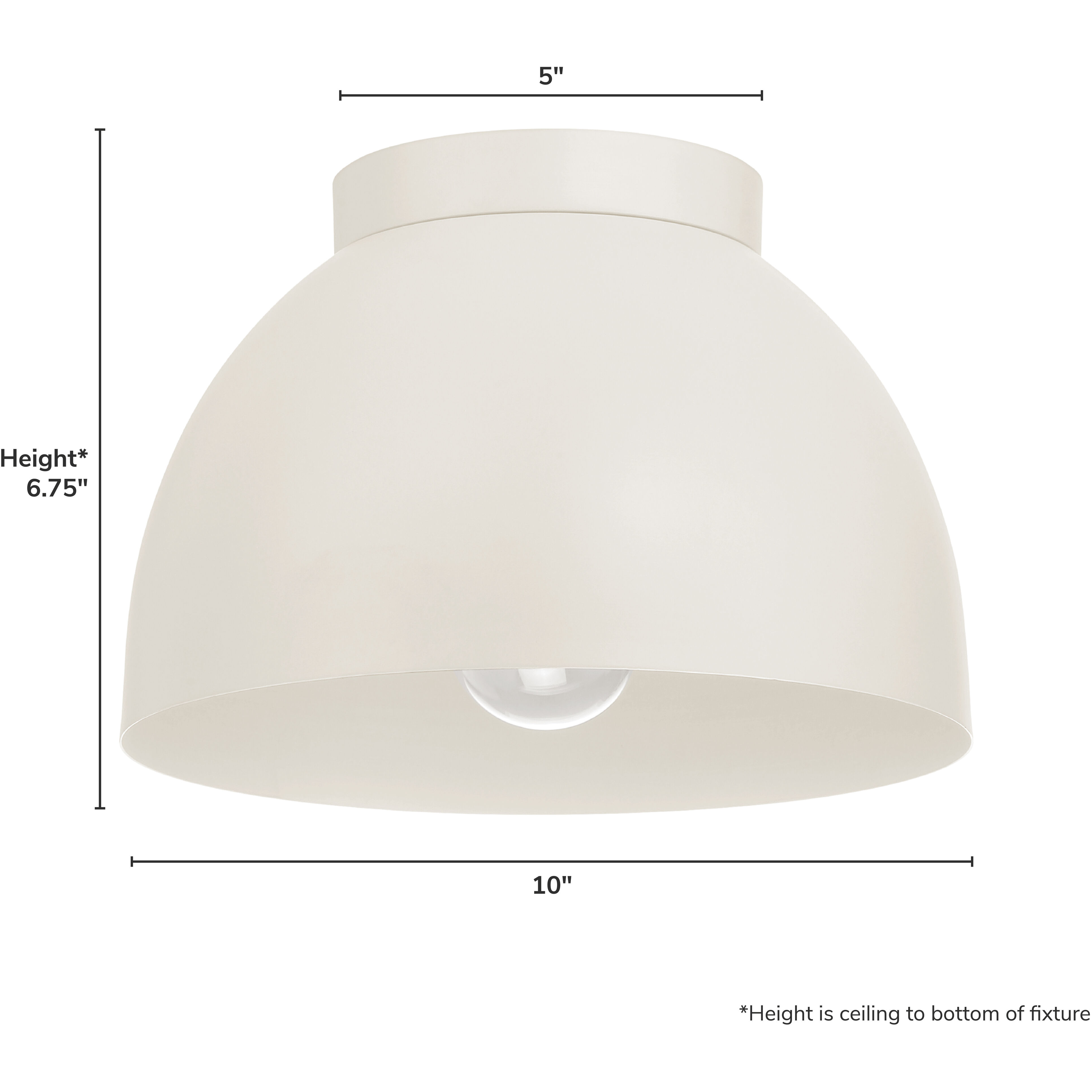 Erling 1 Light 10 inch Sandstone Flush Mount Ceiling Light, Medium