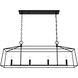 Fair Oaks 4 Light 40 inch Flat Matte Black Linear Chandelier Ceiling Light, Medium