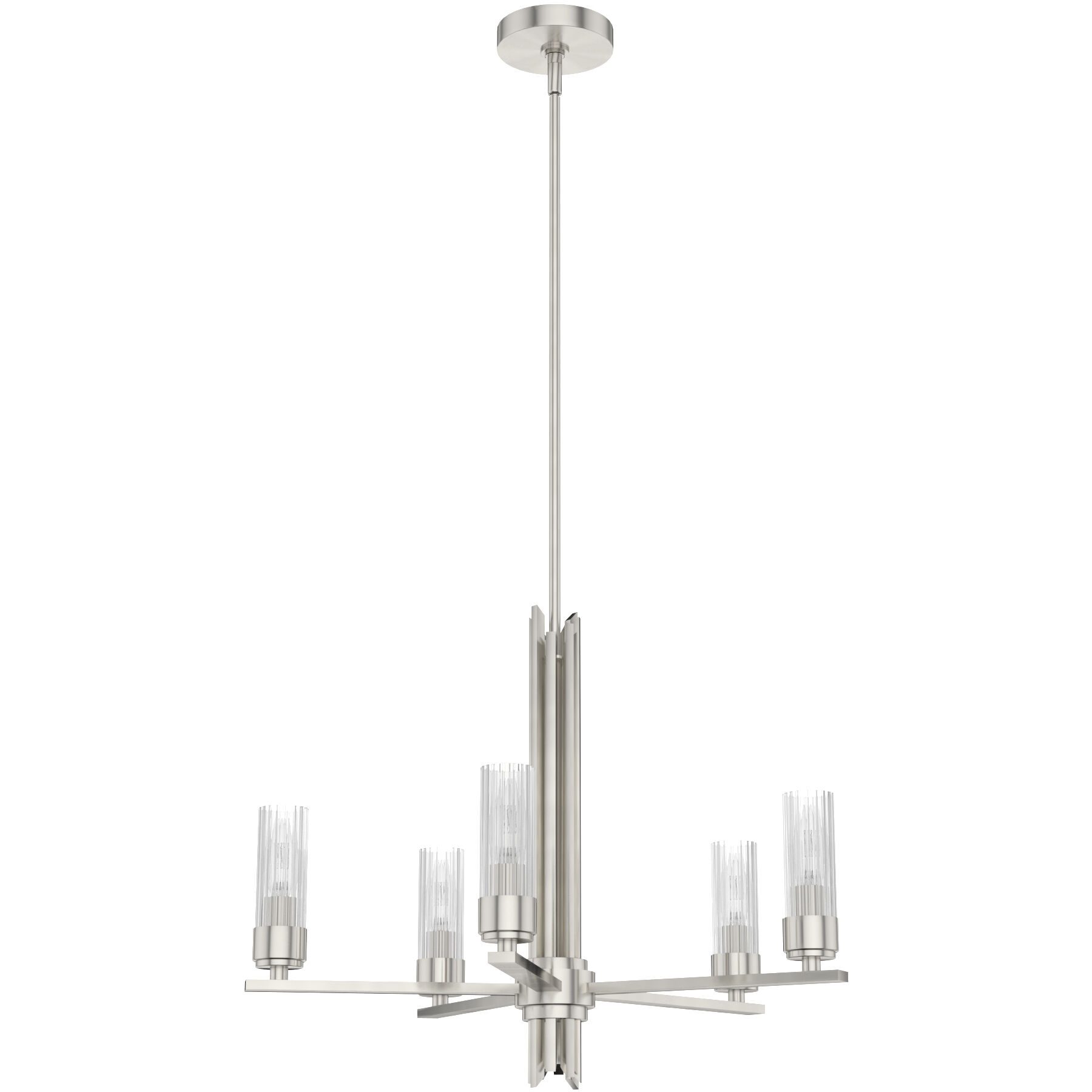 Gatz 5 Light 24 inch Brushed Nickel Chandelier Ceiling Light