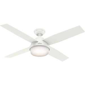 Dempsey 52 inch Fresh White with Washed Oak/Fresh White Blades Outdoor Ceiling Fan