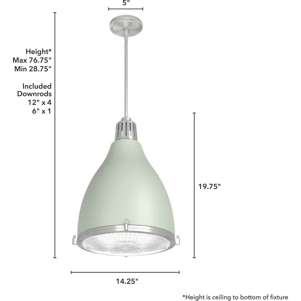 Bluff View 3 Light 14.25 inch Soft Sage Pendant Ceiling Light