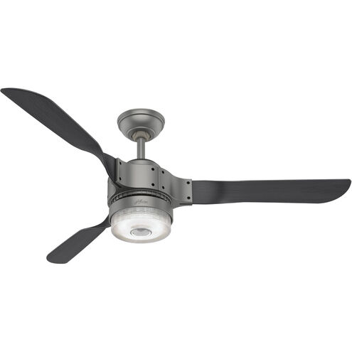 Apache 54 inch Matte Silver with Black Ash Blades Ceiling Fan