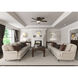Chauncey 54 inch Onyx Bengal with Burnished Aged Maple/Aged Maple Blades Ceiling Fan, Low Profile