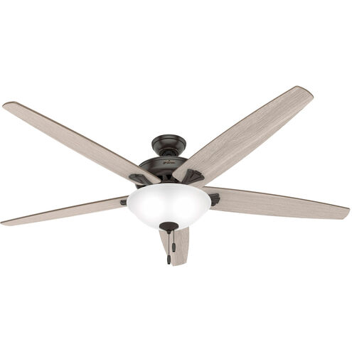 Stockbridge 70 inch Noble Bronze with Light Gray Oak Blades Ceiling Fan