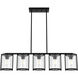 Astwood 5 Light 39 inch Matte Black Linear Chandelier Ceiling Light, Large