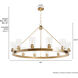 Hartland 12 Light 44 inch Alturas Gold Chandelier Ceiling Light, Extra Large