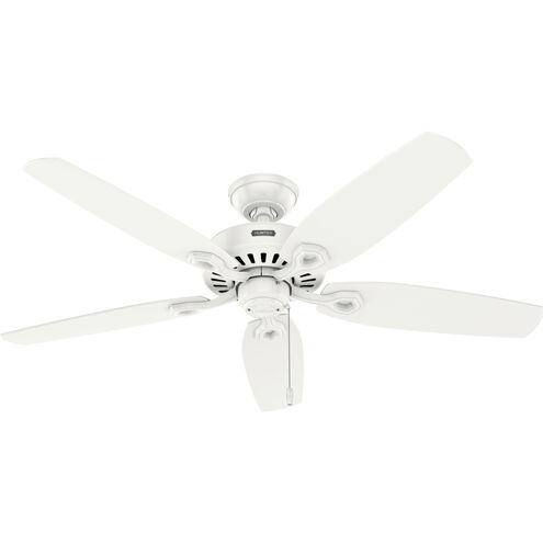 Builder 52 inch Fresh White with Fresh White/Light Oak Blades Ceiling Fan