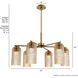 Beverly Glen 6 Light 30.8 inch Luxe Gold Chandelier Ceiling Light, Large