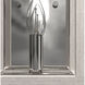 Squire Manor 1 Light 4 inch Distressed White and Chrome Wall Sconce Wall Light