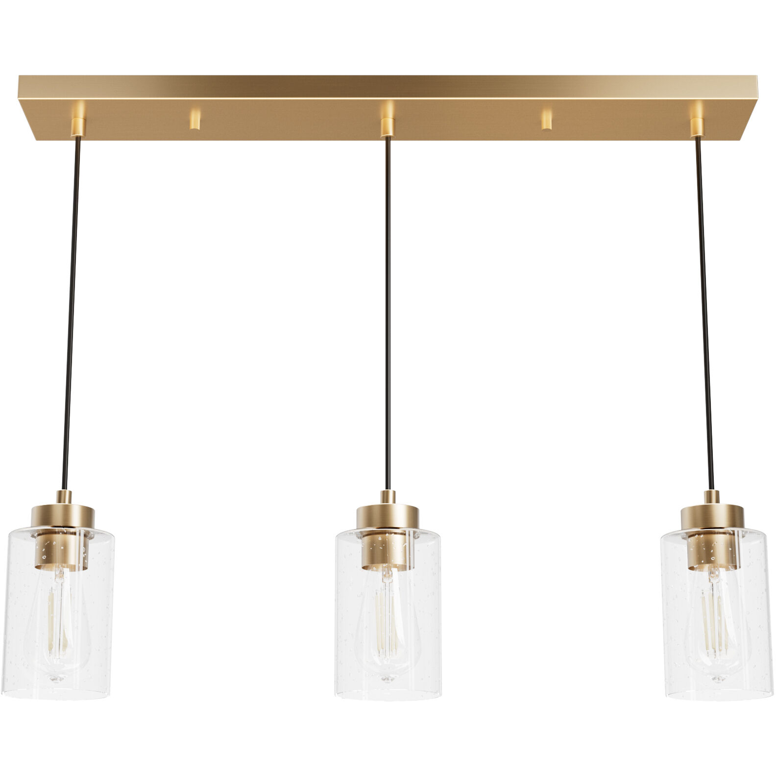 Hartland 3 Light 4.5 inch Alturas Gold Linear Cluster Pendant Ceiling Light, Medium