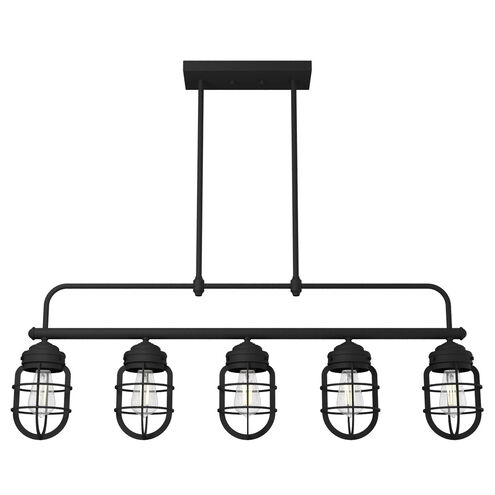 Starklake 5 Light 41 inch Natural Iron Linear Chandelier Ceiling Light