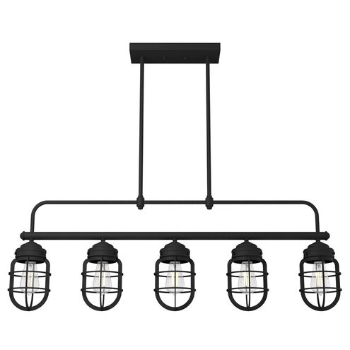 Starklake 5 Light 41 inch Natural Iron Linear Chandelier Ceiling Light