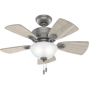 Watson 34 inch Matte Silver with Light Gray Oak/Warm Grey Oak Blades Ceiling Fan