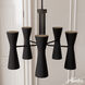 Zola 10 Light 26 inch Flat Matte Black Chandelier Ceiling Light, Medium