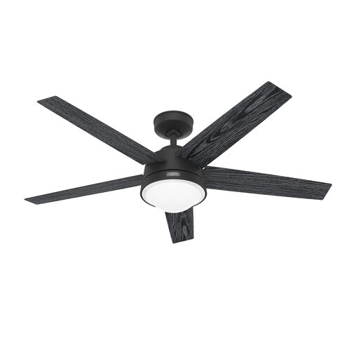 Lykke 52 inch Matte Black with Salted Black/Matte Black Blades Ceiling Fan