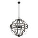 Stone Creek 8 Light 26 inch Noble Bronze and White Washed Oak Pendant Ceiling Light