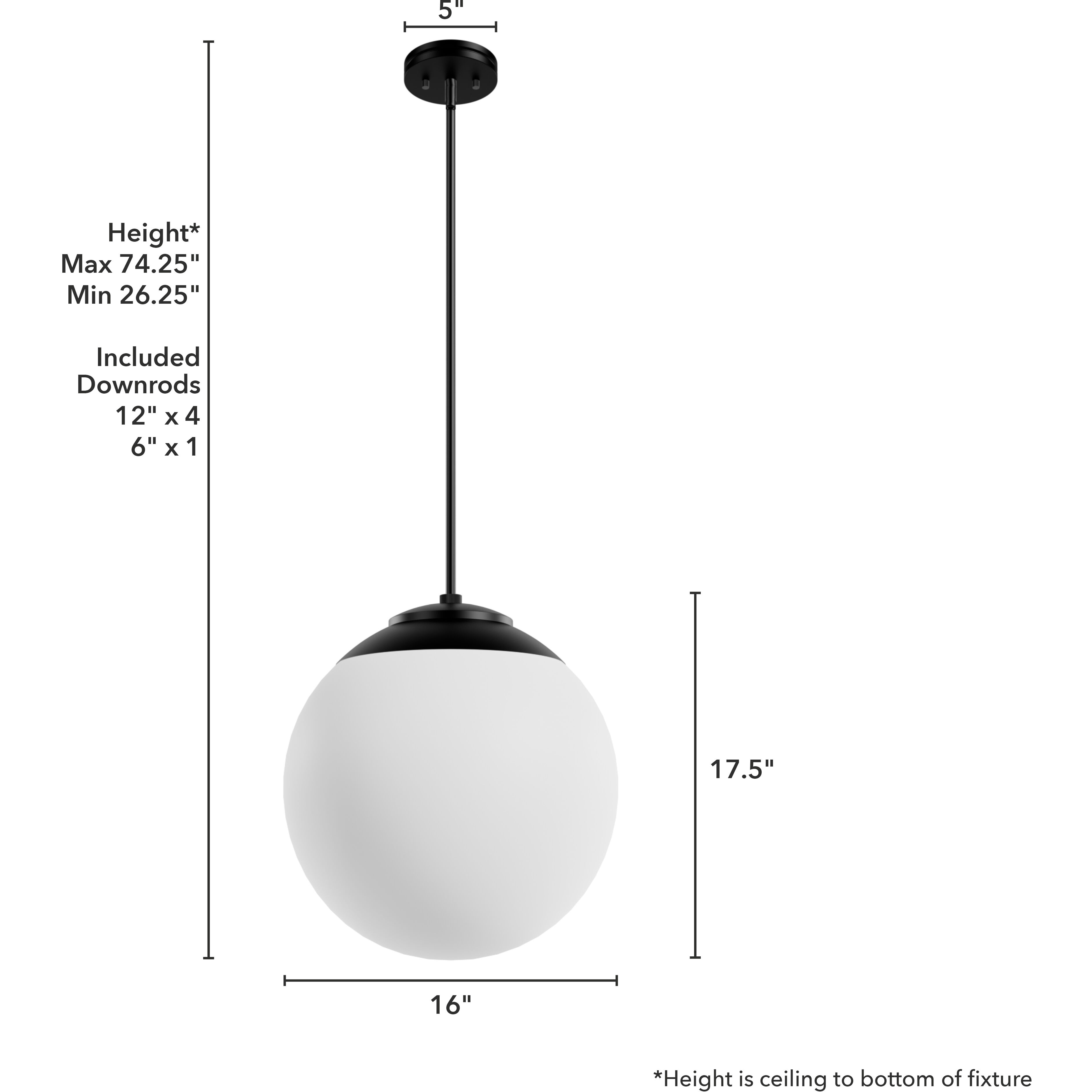 Hepburn 3 Light 16 inch Matte Black Pendant Ceiling Light