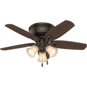 Builder 42 inch New Bronze with Brazilian Cherry/Harvest Mahogany Blades Ceiling Fan, Low Profile