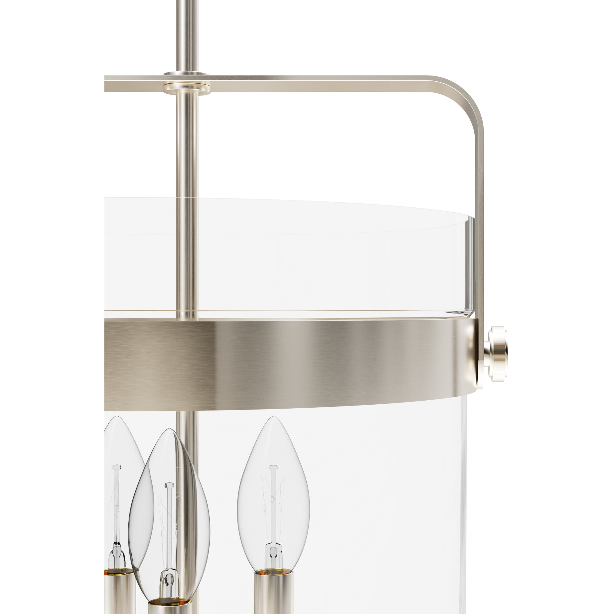 Karloff 3 Light 13.75 inch Brushed Nickel Pendant Ceiling Light