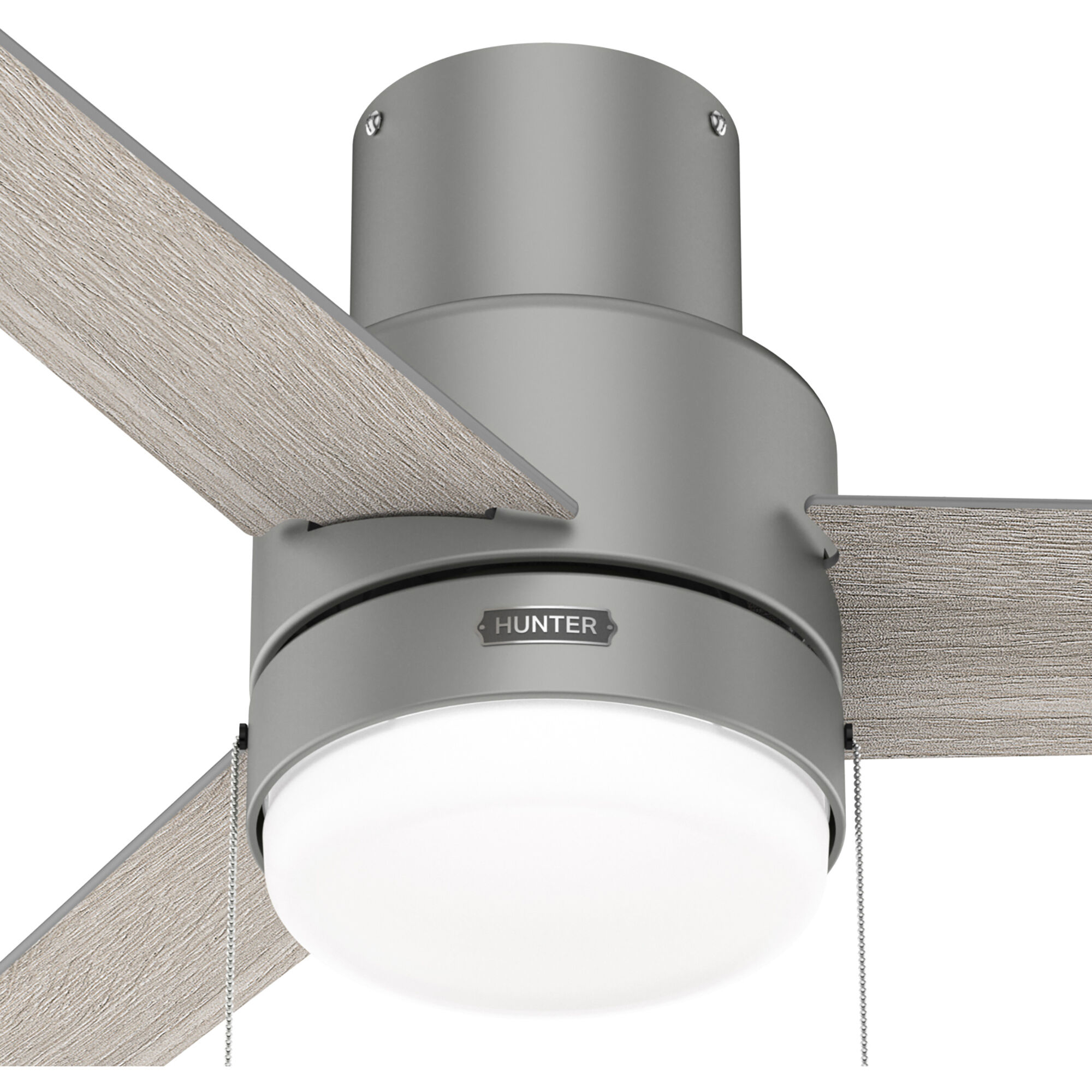 Brunner 52 inch Matte Silver with Light Gray Oak/Warm Grey Oak Blades Ceiling Fan