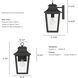 Spring Cove 1 Light 15 inch Matte Black Outdoor Wall Lantern, Medium