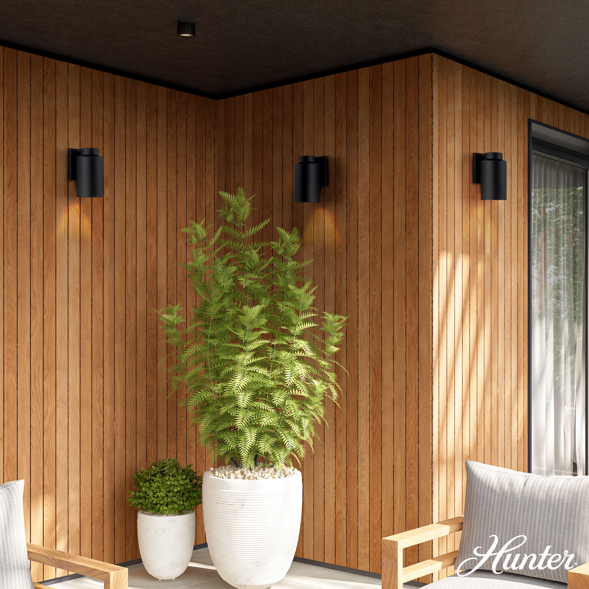 Kennicott 11 inch Matte Black Outdoor Wall Light, Small