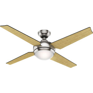 Sonic 52 inch Brushed Nickel with Matte Black/Maple Blades Ceiling Fan