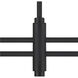 Camelia Stem 2 Light 53 inch Matte Black Linear Chandelier Ceiling Light, Large
