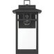 Yancy House 1 Light 17 inch Matte Black Outdoor Wall Light, Large