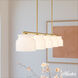 Harlowe 5 Light 51 inch Luxe Gold Linear Chandelier Ceiling Light, Large