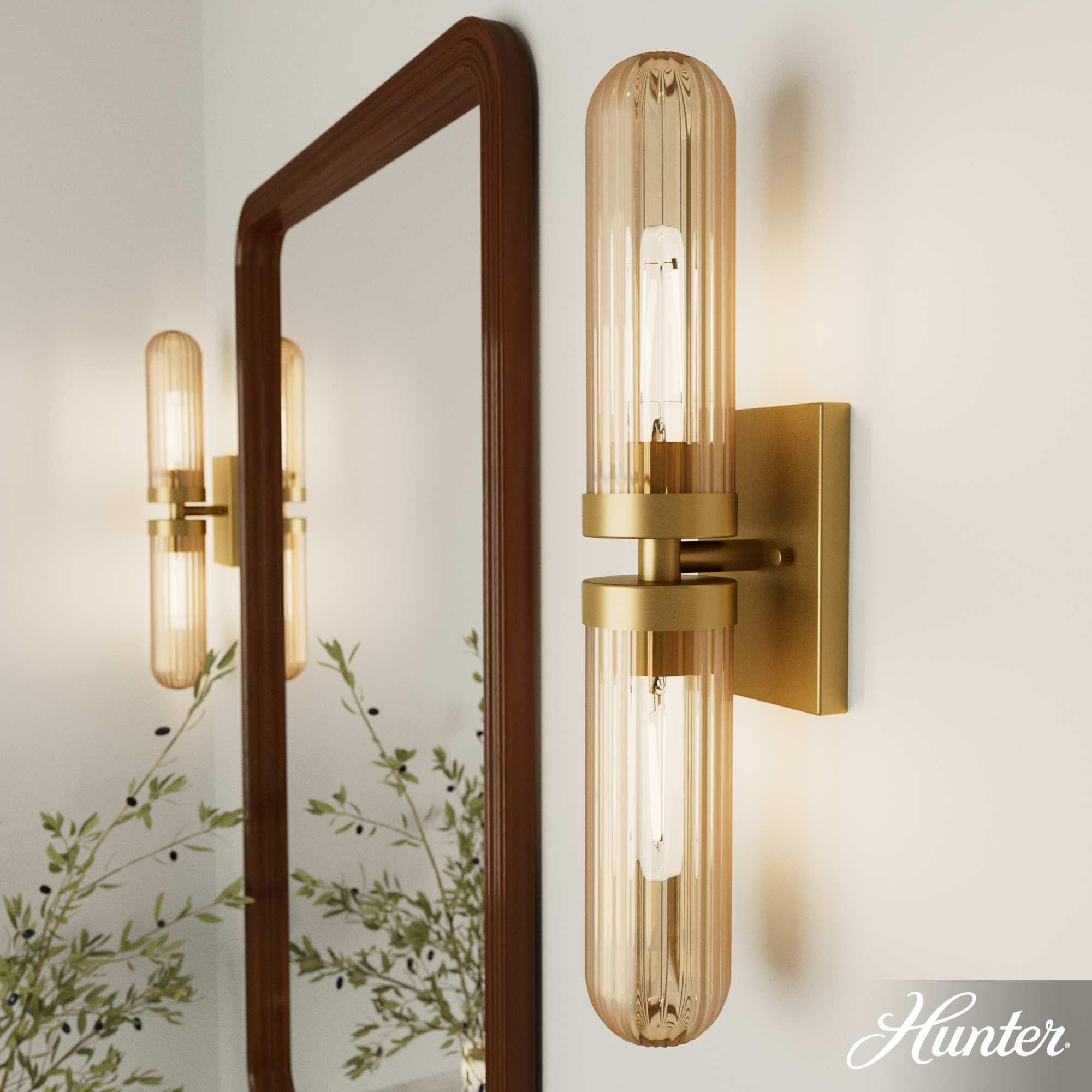 Beverly Glen 2 Light 22.9 inch Luxe Gold Bathroom Vanity Sconce Wall Light, Medium