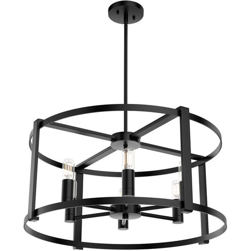 Astwood 6 Light 26 inch Matte Black Chandelier Ceiling Light