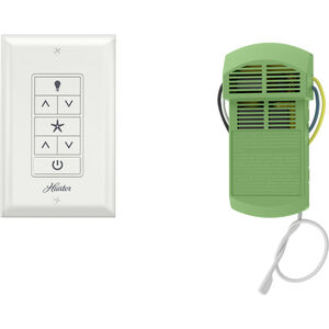 Samantha White Universal Fan Wall Control with Receiver 