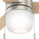 Acumen 52 inch Matte Nickel with Matte Nickel/Natural Wood Blades Ceiling Fan, Low Profile 