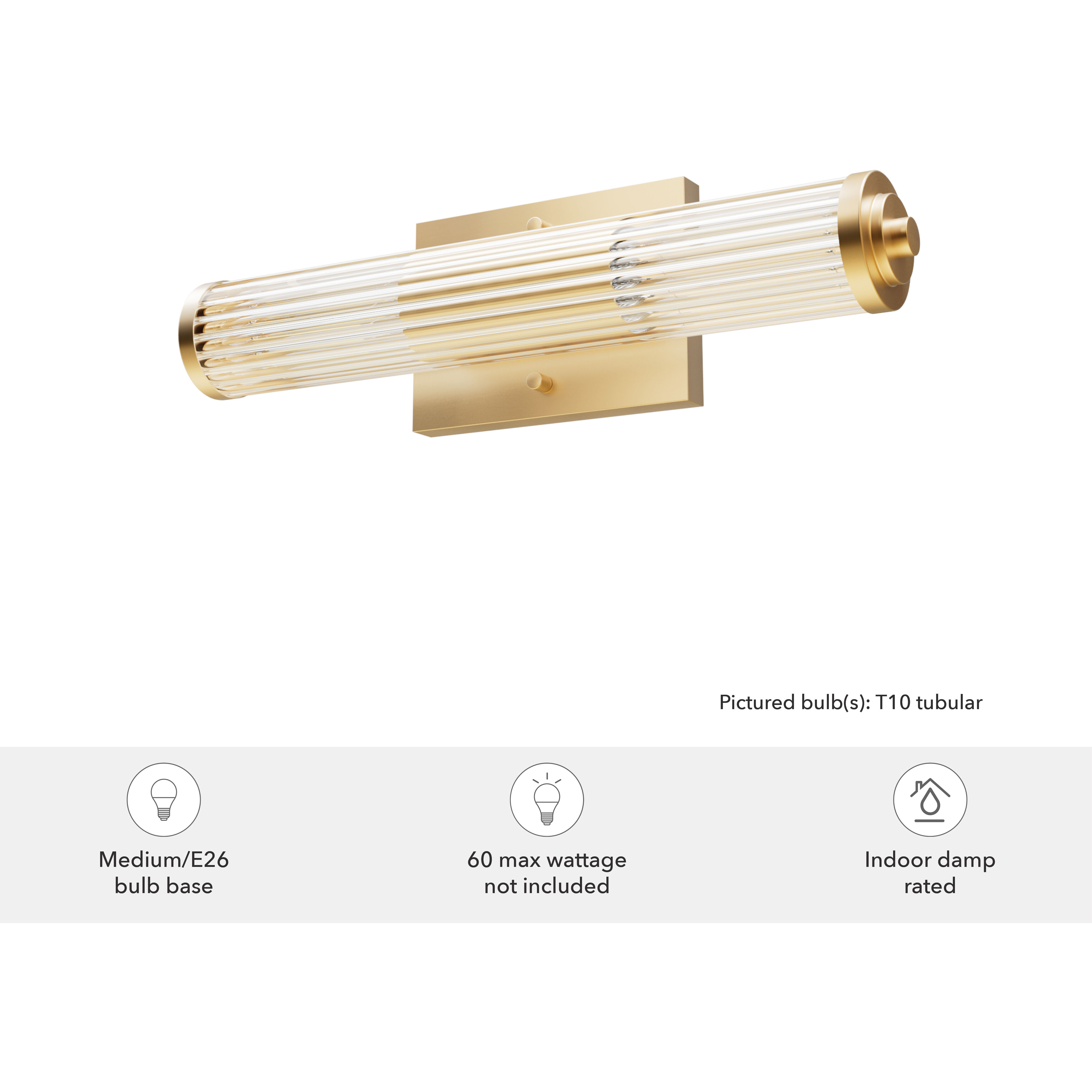 Holly Grove 2 Light 18 inch Alturas Gold Vanity Light Wall Light, Small