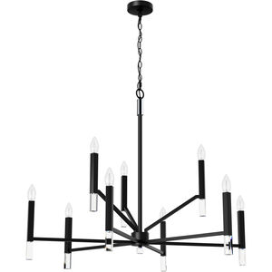 Sunjai 9 Light 40 inch Matte Black Chandelier Ceiling Light