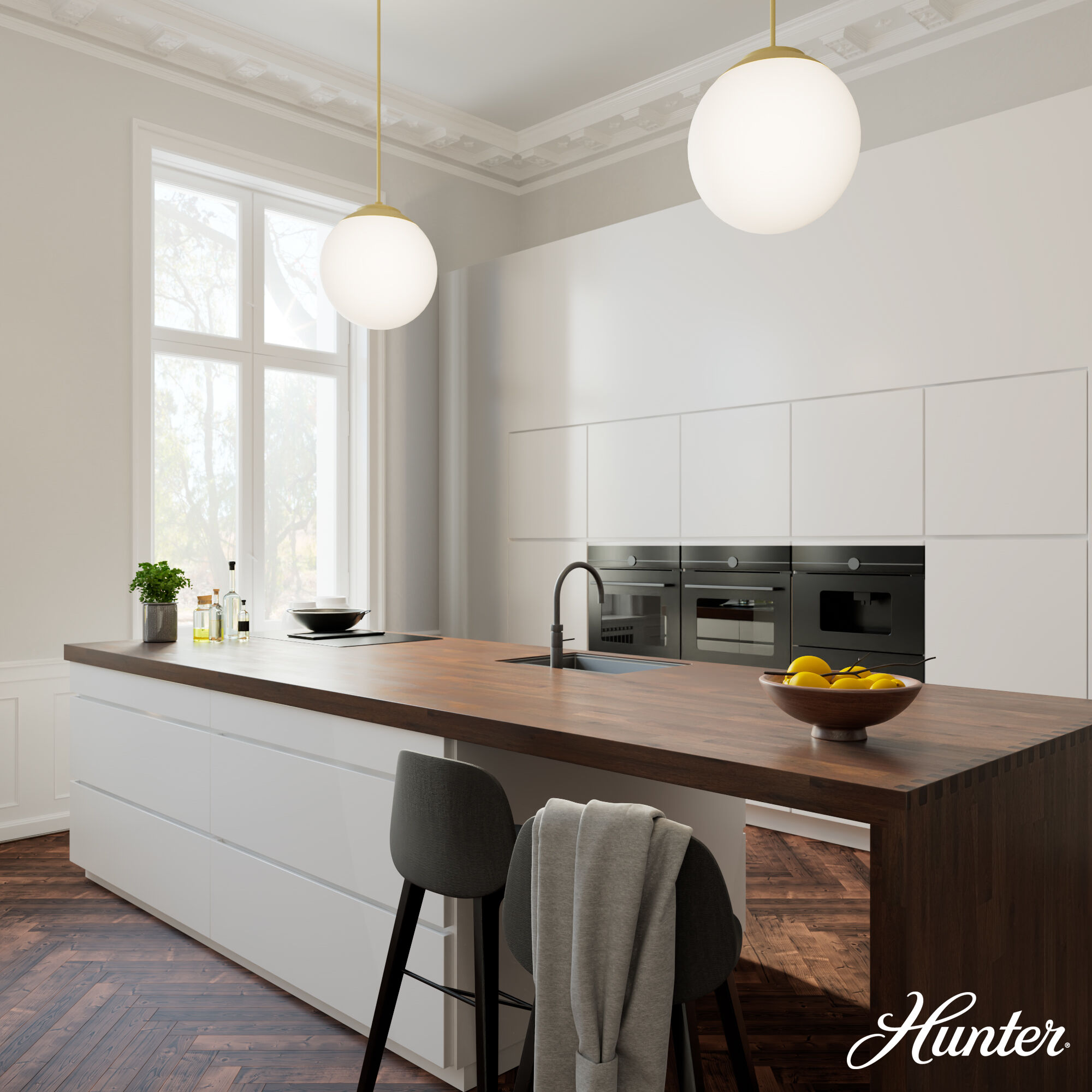 Hepburn 3 Light 16 inch Modern Brass Pendant Ceiling Light