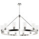 Hartland 12 Light 44 inch Brushed Nickel Chandelier Ceiling Light, Extra Large