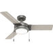 Mesquite 44 inch Matte Silver with Light Gray Oak Blades Ceiling Fan