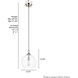 High Oaks 1 Light 9.75 inch Brushed Nickel Pendant Ceiling Light