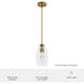 Rossmoor 1 Light 6 inch Luxe Gold Pendant Ceiling Light, Mini