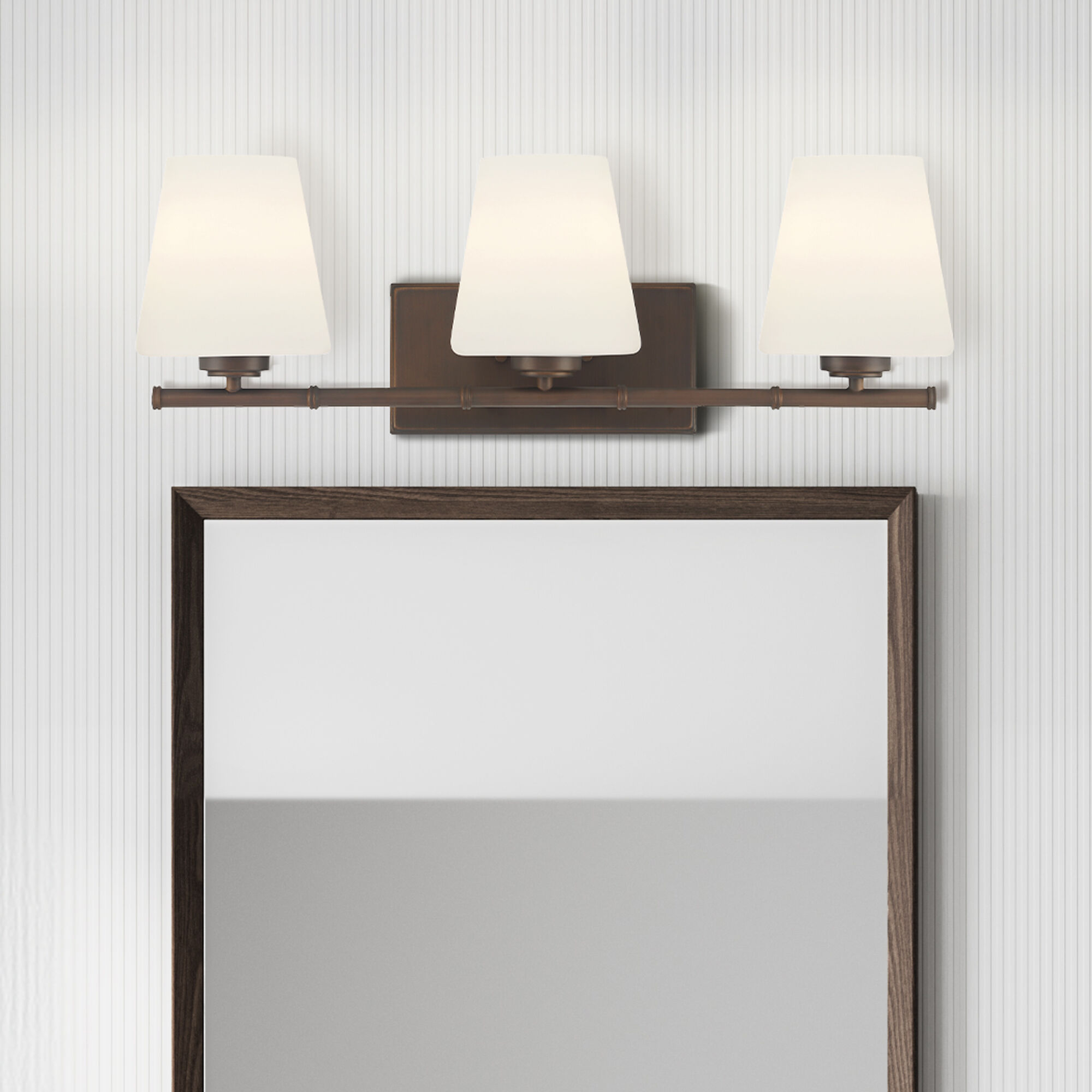 Fauna Grove 3 Light Matte Bronze Vanity Light Wall Light, Medium