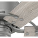 Gilrock 52 inch Matte Silver with Light Gray Oak/Warm Grey Oak Blades Ceiling Fan