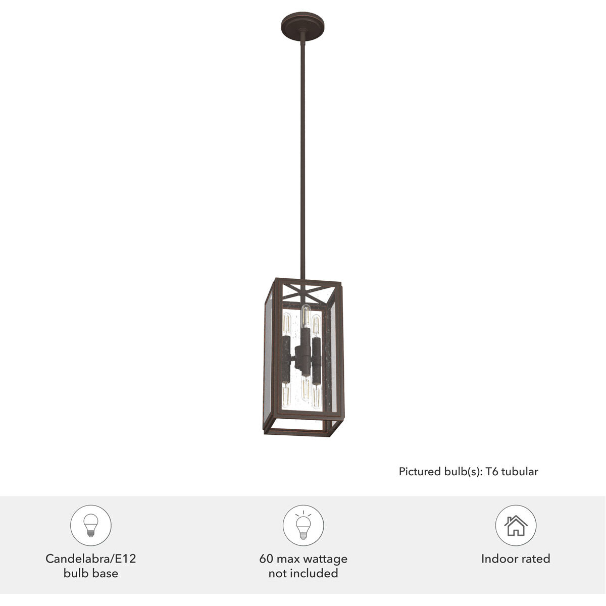 Felippe 6 Light 7 inch Onyx Bengal Pendant Ceiling Light