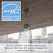 Cassius 60 inch Matte Silver with Matte Silver/Black Willow Blades Outdoor Ceiling Fan