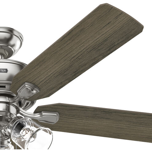 Rosner 52 inch Brushed Nickel with Light Gray Oak/Warm Grey Oak Blades Ceiling Fan
