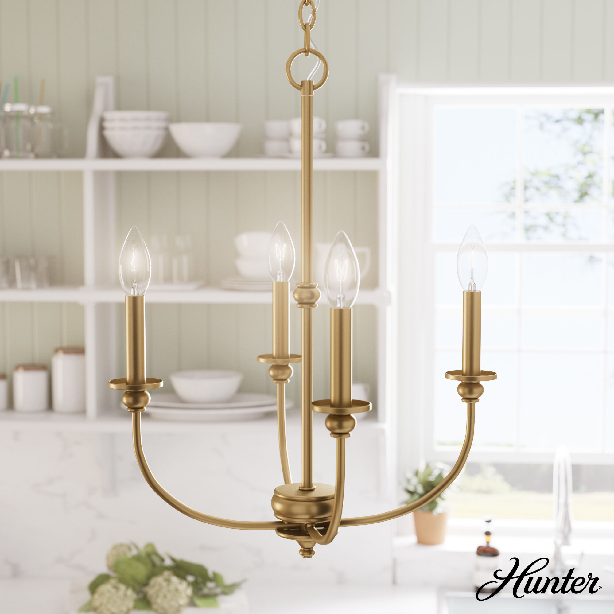 Southcrest 4 Light 18 inch Luxe Gold Chandelier Ceiling Light