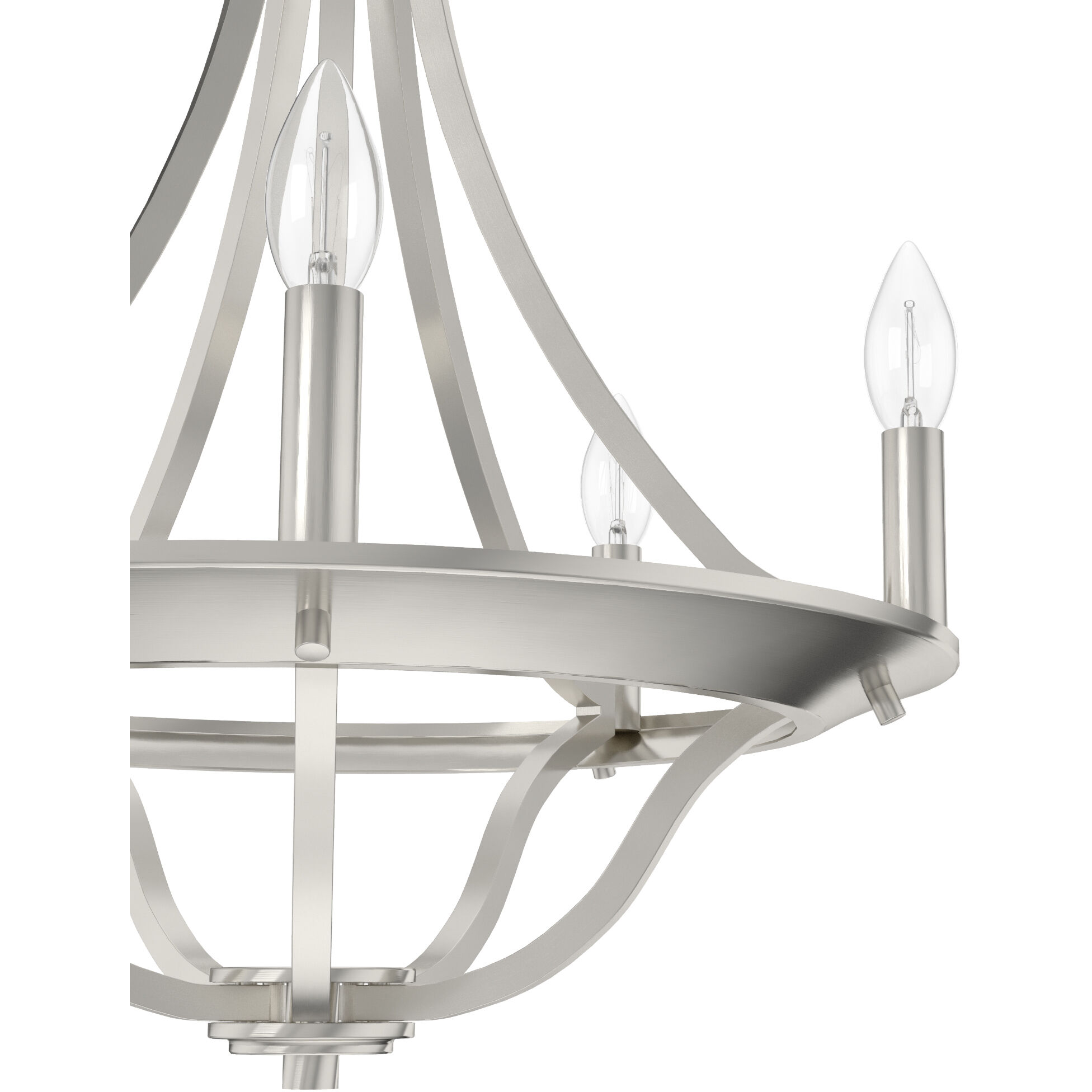 Perch Point 5 Light 24 inch Brushed Nickel Chandelier Ceiling Light
