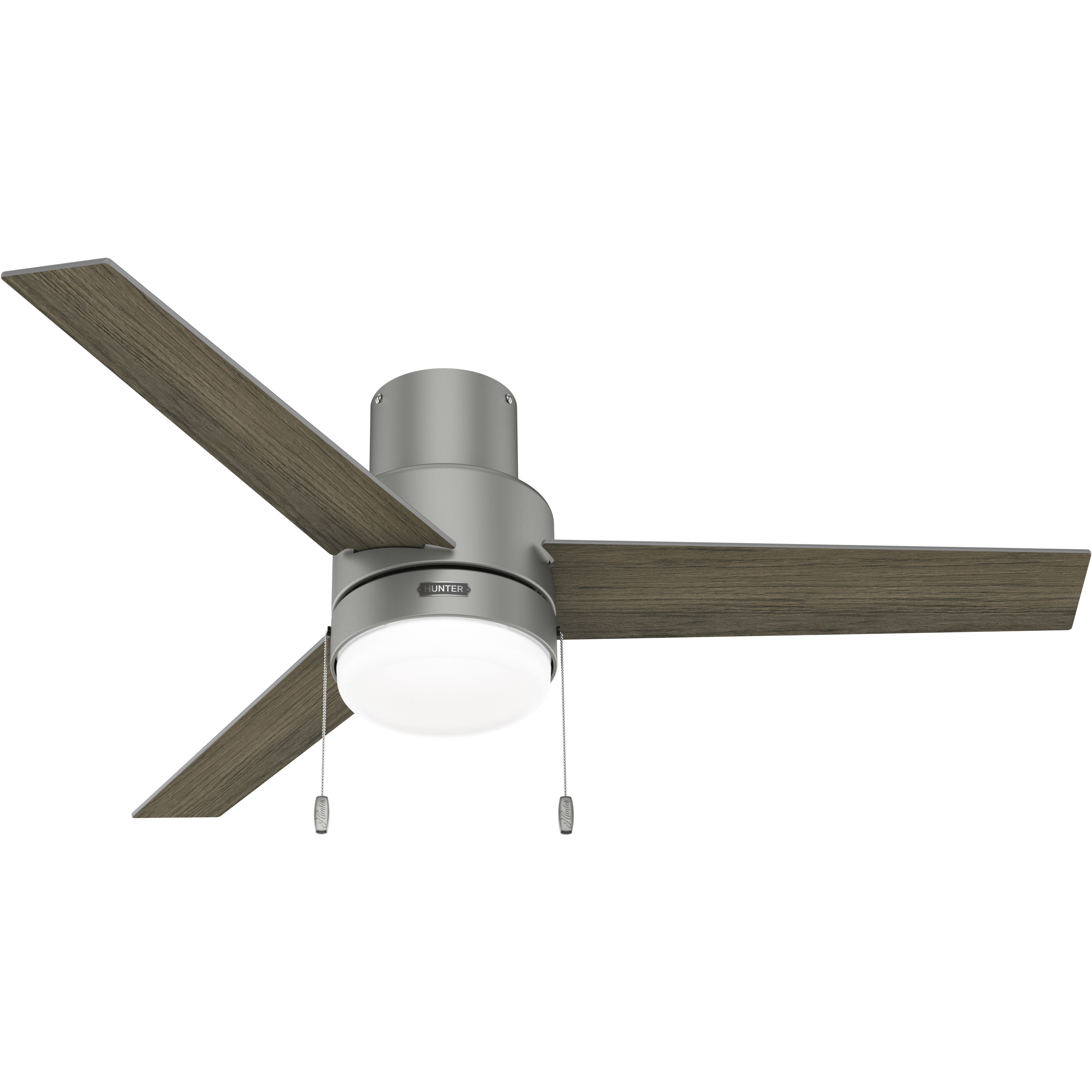 Brunner 52 inch Matte Silver with Light Gray Oak/Warm Grey Oak Blades Ceiling Fan